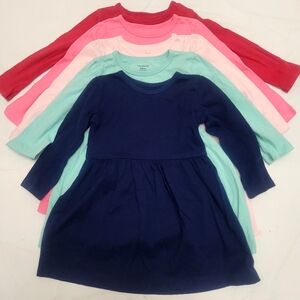 Bundle of Five 100% Cotton Dresses, Size 18M